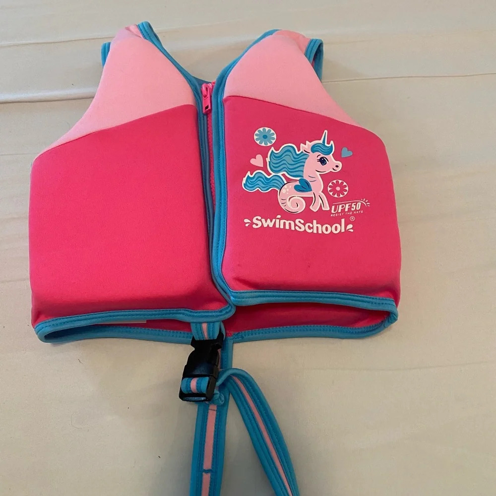 Aqua Leisure Swim School Swimming Vest Zip-Up Life Jacket Age 2-4 yrs 33 Lbs